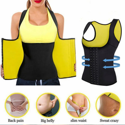Faja Reductora Chaleco Neopreno con Broches