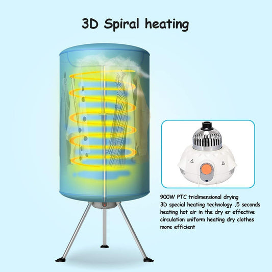 Secadora De Ropa Eléctrica Portátil Azul Marino 110v