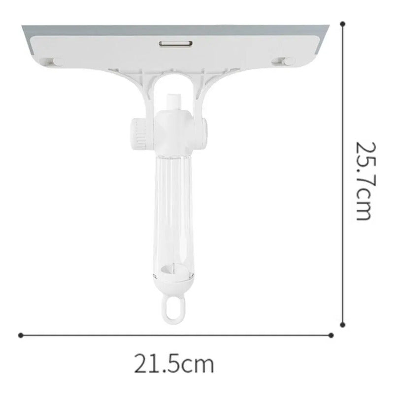 Limpiavidrios Manual con Rociador Integrado - Blanco