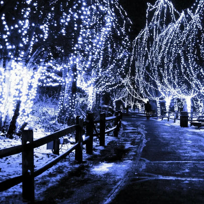 Luces Navideñas Solares Lineales 300 LED para Exterior