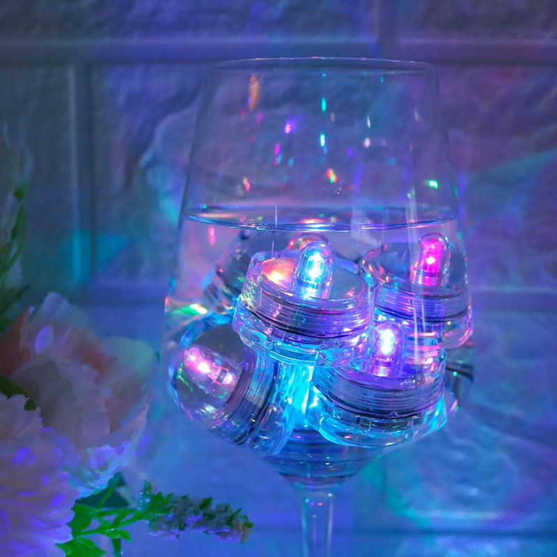 Set de 12 Velas LED Sumergibles para Decoración del Hogar