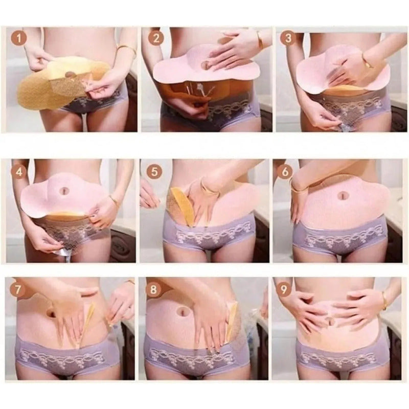 Parches Corporales para Bienestar y Cuidado del Abdomen x5