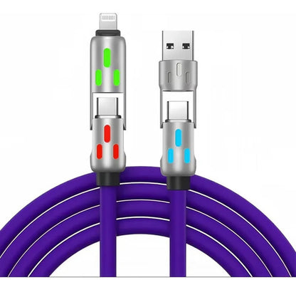 Cargador Multipuerto 5 en 1 + Cable de Carga 4 en 1 de 1 M