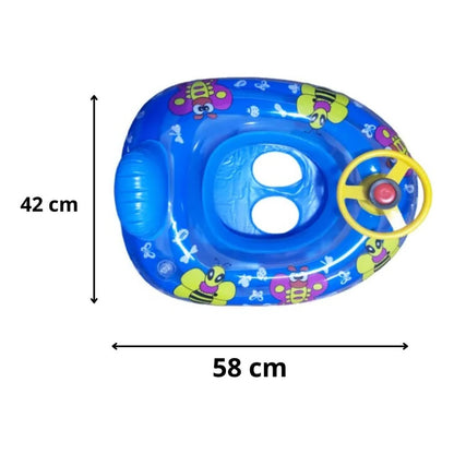 Flotador inflable infantil diseño carro 42 x 58 cm
