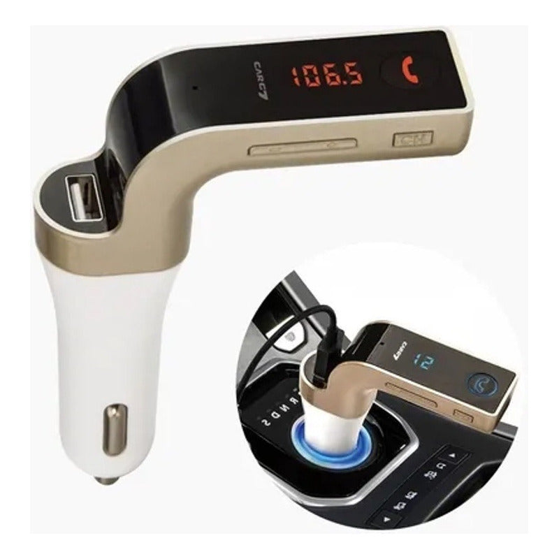 Receptor Bluetooth Cargador USB Auto FM Manos Libres CARG7