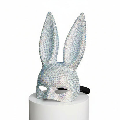 Antifaz Máscara Conejo Cosplay Halloween Unisex Piedras Cris Brillos