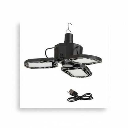 Lámpara LED Recargable con Gancho para Camping y Emergencias