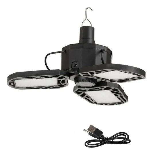 Lámpara LED Recargable con Gancho para Camping y Emergencias