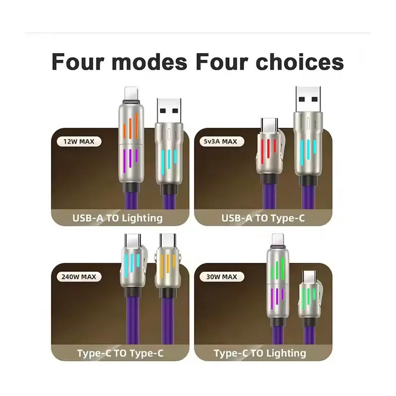 Cable de Carga 4 en 1 USB-A USB-C Lightning y Micro USB – 1 Metro