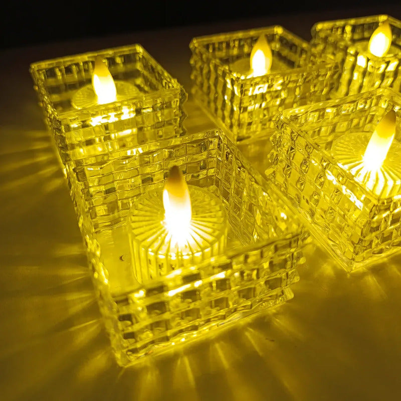 Velas LED Crystal Lamp Decorativas Pack x 6