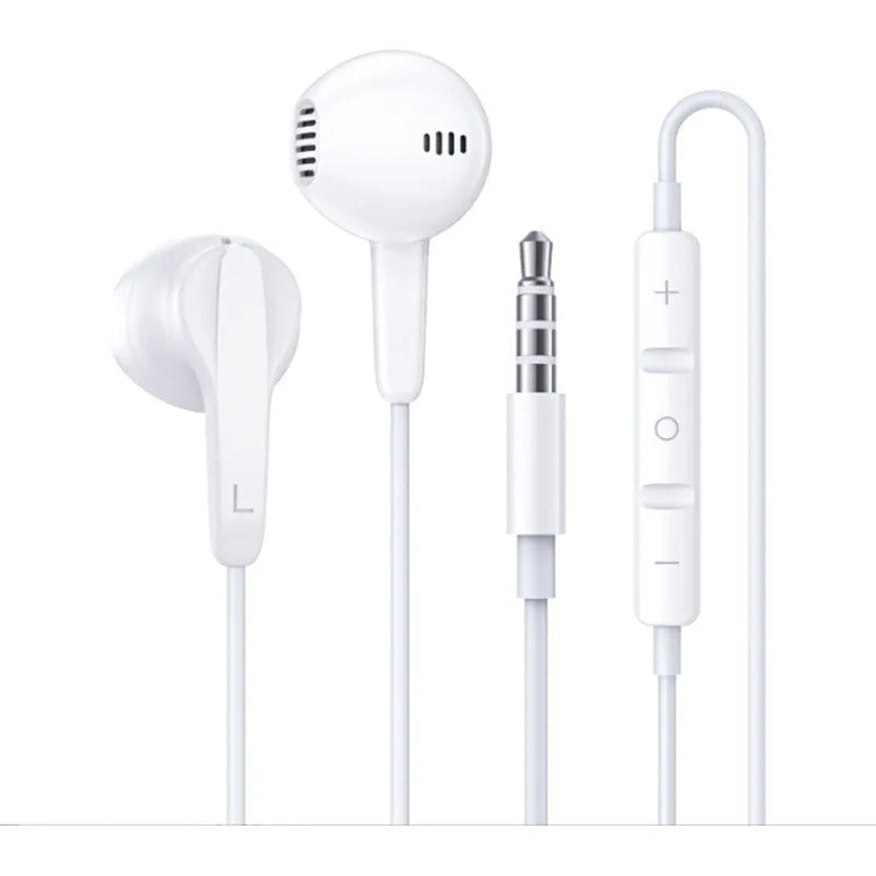 Audífonos Alámbricos 3.5 mm con Micrófono y Control de Volumen – 1,2 m