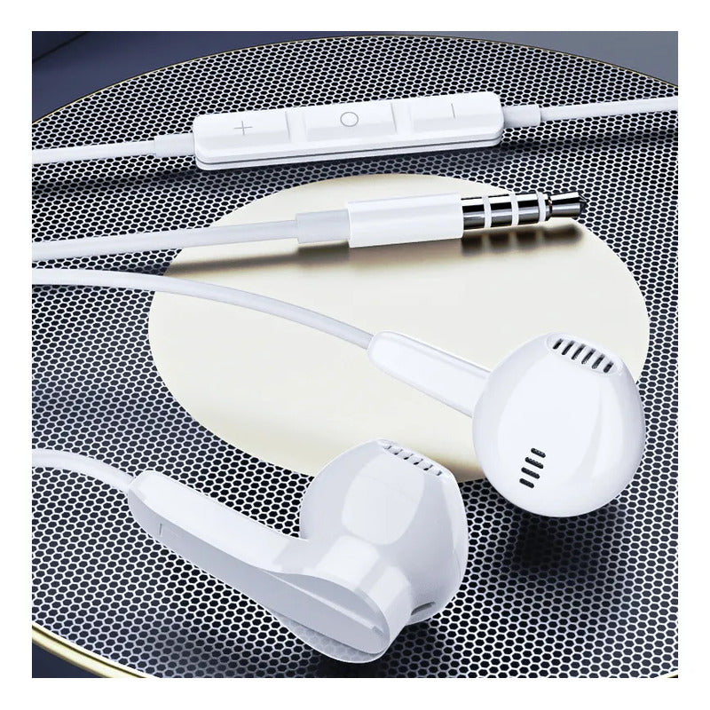 Audífonos Alámbricos 3.5 mm con Micrófono y Control de Volumen – 1,2 m