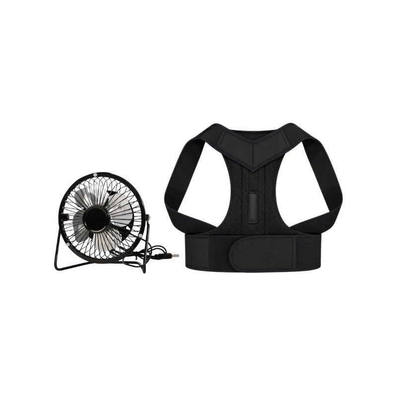 Mini Ventilador USB y Corrector de Postura