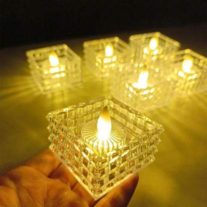 Velas LED Crystal Lamp Decorativas Pack x 6