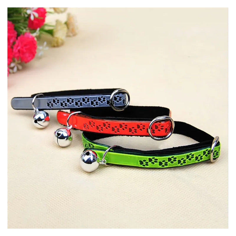 Collar Reflectante Con Cascabel Para Gato Y Cachorro
