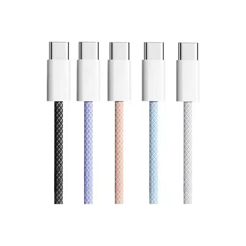 Cable USB-C a USB-C 60W Carga Rápida PD Trenzado en Nylon