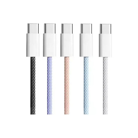 Cable USB-C a USB-C 60W Carga Rápida PD Trenzado en Nylon