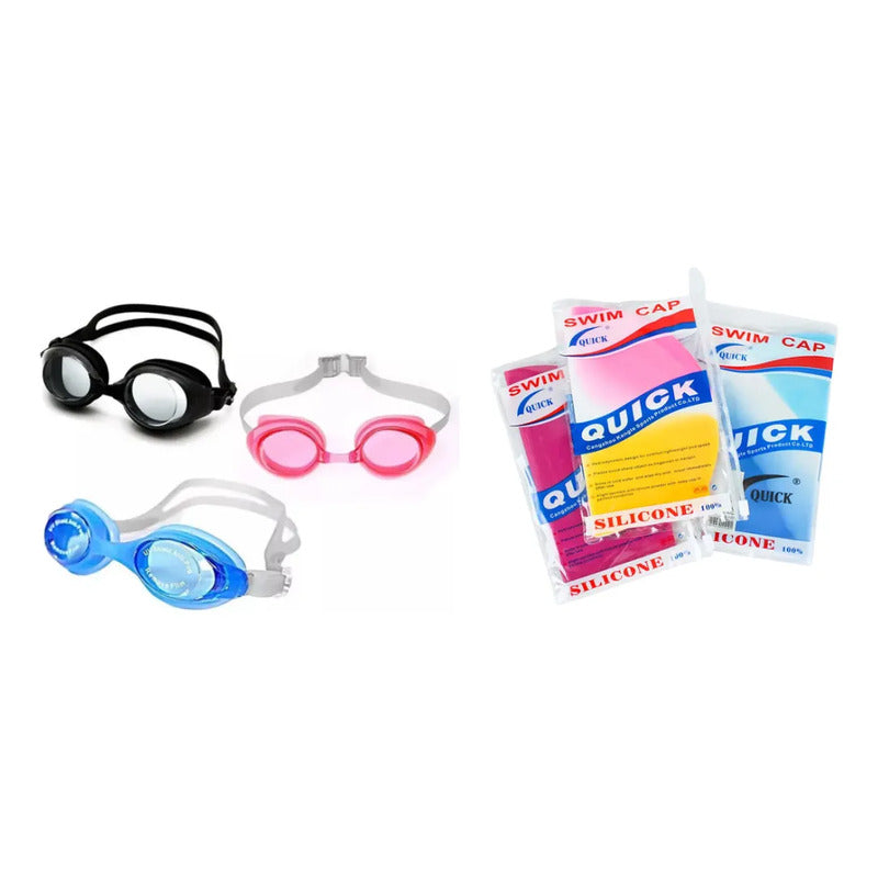 Gafas de Natación y Gorro Profesional