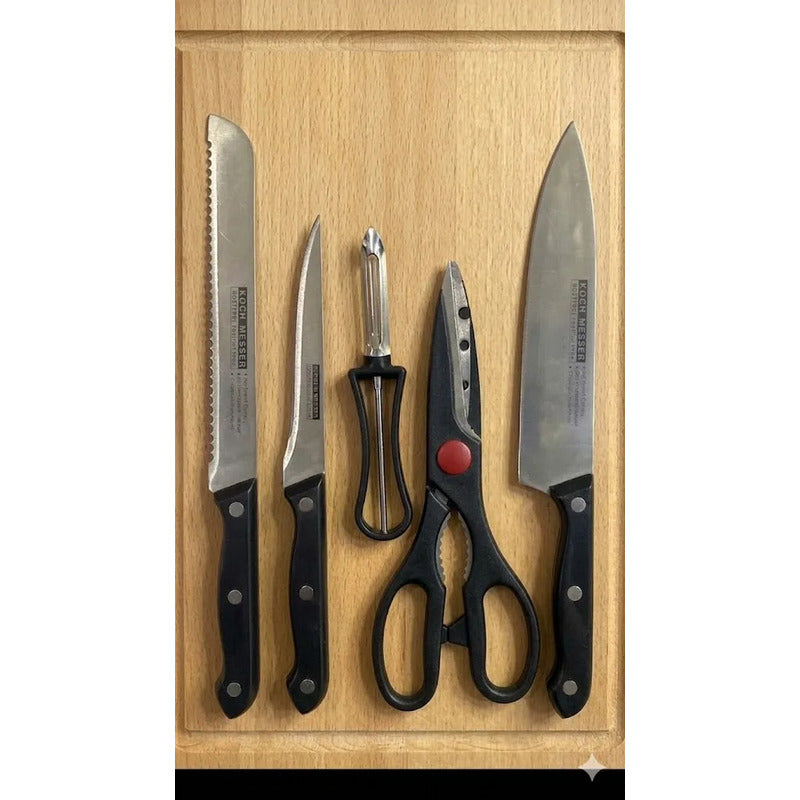 Set de Cocina Completo con Tabla y Cuchillos Profesionales