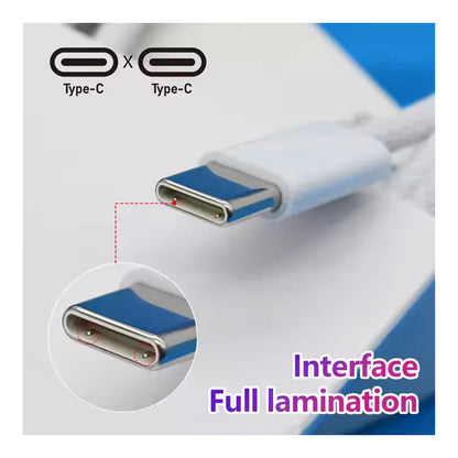 Cable USB-C a USB-C 60W Carga Rápida PD Trenzado en Nylon