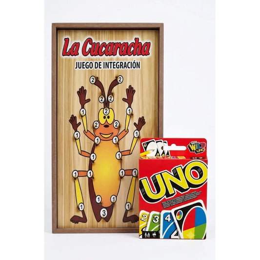 Combo Juegos de Mesa La Cucaracha y Cartas Uno
