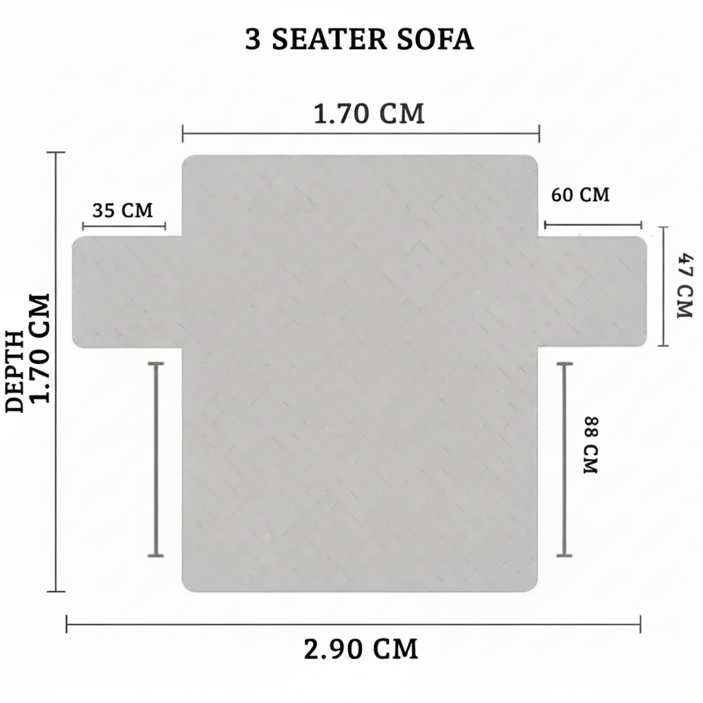 Protector de Sofá Reversible para 3 Puestos - Ideal para Mascotas