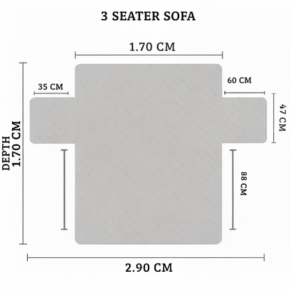 Protector de Sofá Reversible para 3 Puestos - Ideal para Mascotas