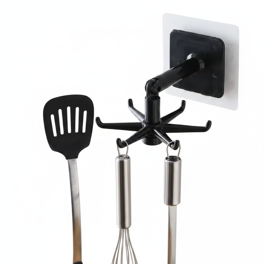 Soporte Giratorio para Utensilios y Toallas en Cocina