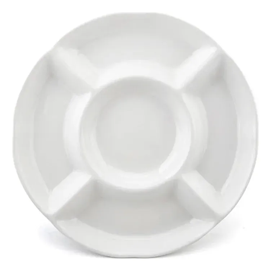 Plato Redondo Para Pasabocas con 5 Divisiones - Disho