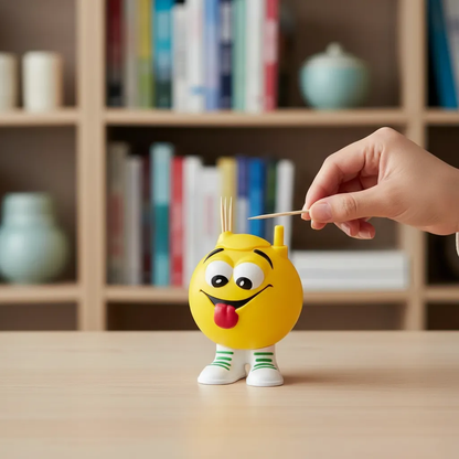 Dispensador De Palillos Amarillo - Diseño Divertido y Práctico
