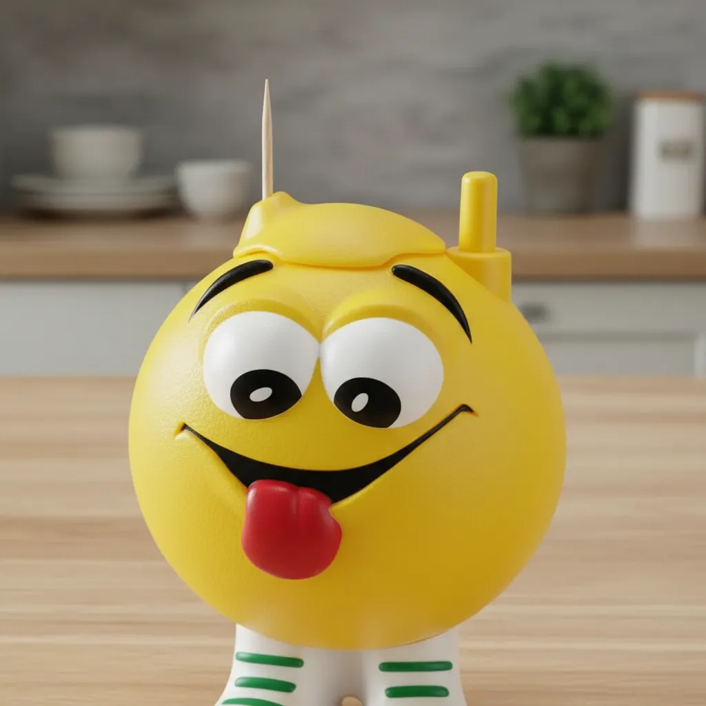 Dispensador De Palillos Amarillo - Diseño Divertido y Práctico