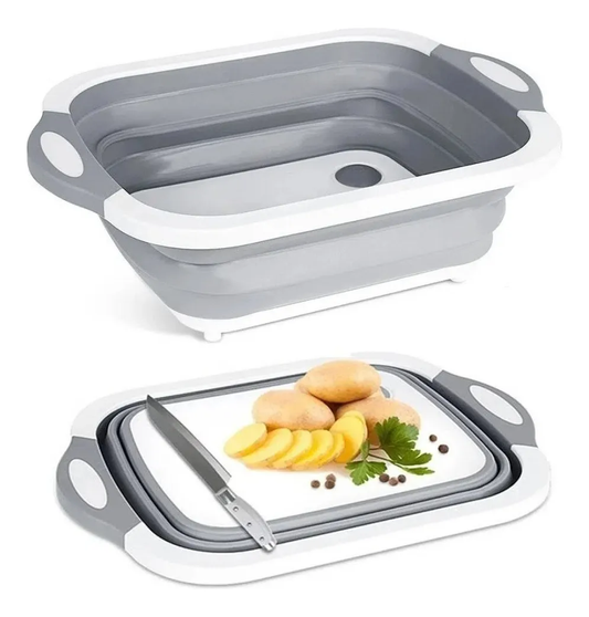 Tabla Plegable 3 En 1 Para Picar, Cortar Y Escurrir Verduras