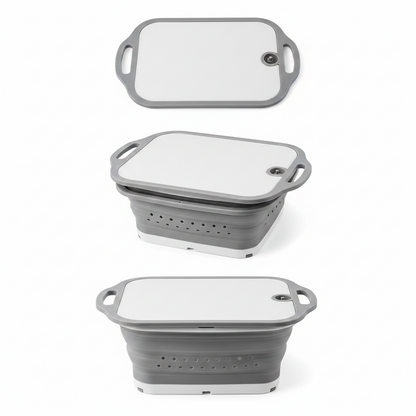 Tabla Plegable 3 En 1 Para Picar, Cortar Y Escurrir Verduras
