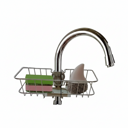 Estante Organizador para Grifo: Esponja y Jabón en Acero Inoxidable