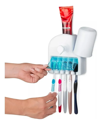 Dispensador De Crema Dental Y Porta Cepillos