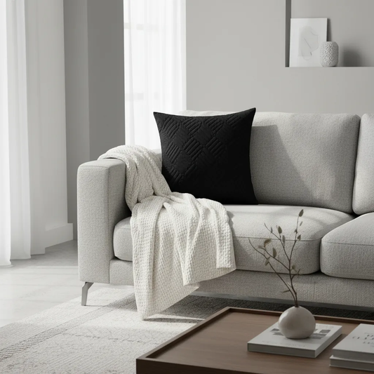 Cojín 45x45 Cm color negro