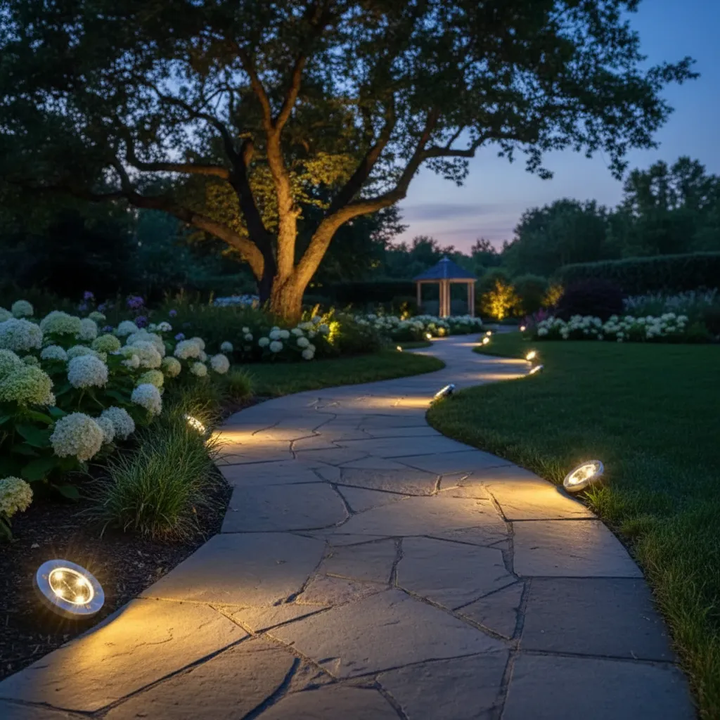 Set de 4 Lámparas Solares LED para Jardín y Caminos