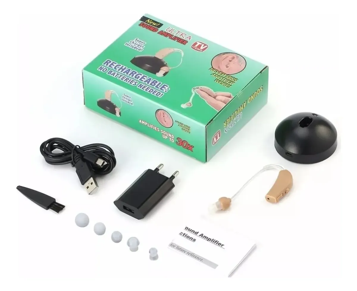 Amplificador De Sonido Audifono Recargable