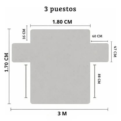 Protector de sofá 3 puestos reversible gris y negro