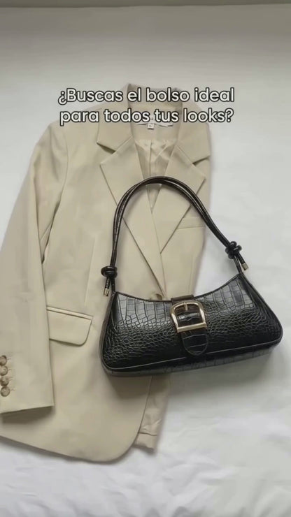 Bolso De Hombro Para Mujer Con Hebilla